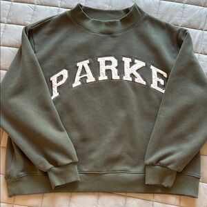 Parke Green Mock Neck Sweatshirt